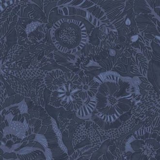   Eijffinger ENSO 386512  rusztikus virágok növények mélykék csillogó fémes fény tapéta