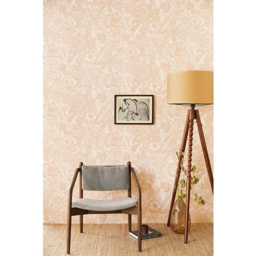 Eijffinger ENSO 386514  rusztikus virágok növények ecru pink terra csillogó fémes fény tapéta