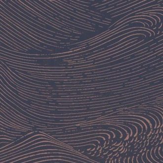   Eijffinger ENSO 386533 absztrakt natur fodrozódó hullámok sötétkék rézszín tapéta