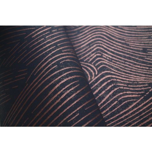 Eijffinger ENSO 386533 absztrakt natur fodrozódó hullámok sötétkék rézszín tapéta