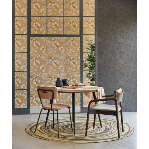 Eijffinger ENSO 386541 natur botanikus virágos fémes arany fekete bézs rózsaszín tapéta