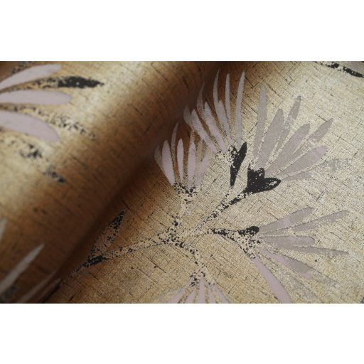 Eijffinger ENSO 386541 natur botanikus virágos fémes arany fekete bézs rózsaszín tapéta