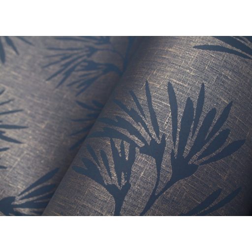 Eijffinger ENSO 386553 natur botanikus virágos fémes szürkésarany sötétkék tapéta