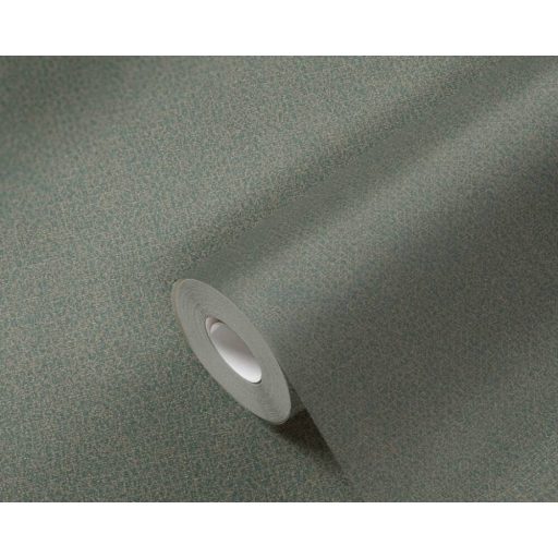 Diszkrét struktúrájú monokróm vászon megjelenítés zöld és arany tónus fimom csillogás tapéta