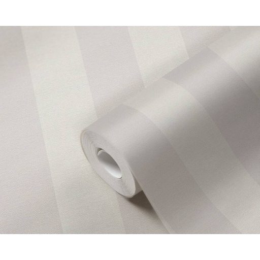 Skandináv stílusú blokkcsíkos minta textil háttéren törtfehér és szürke tónus tapéta