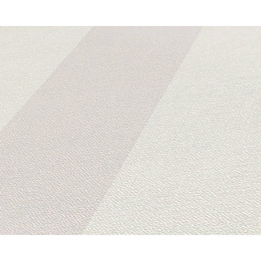 Skandináv stílusú blokkcsíkos minta textil háttéren törtfehér és szürke tónus tapéta