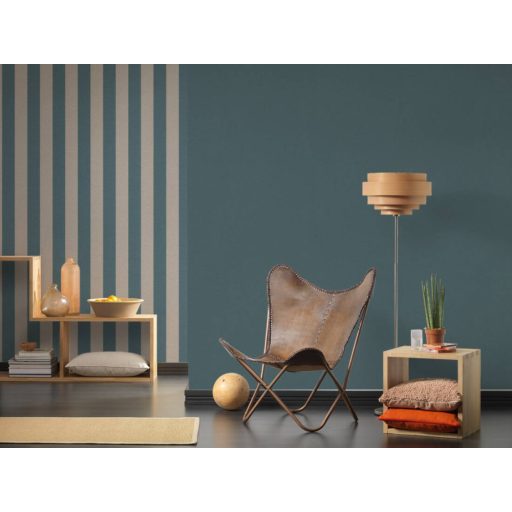 Fenntartható és természetes textil struktúrájú egyszínű minta kék tónus tapéta