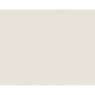   Fenntartható és természetes textil struktúrájú egyszínű minta krémfehér/világosbézs tónus tapéta