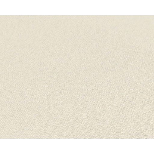 Fenntartható és természetes textil struktúrájú egyszínű minta krém/világosbézs tónus tapéta