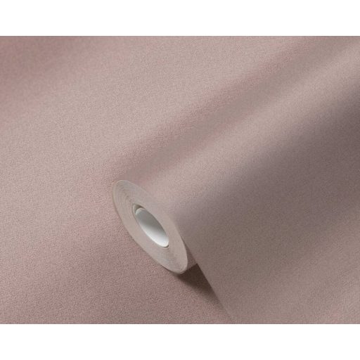 Fenntartható és természetes textil struktúrájú egyszínű minta matt rózsaszín/bézses rózsaszín tónus tapéta