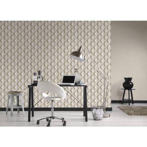 A mélység ura - grafikus extrém 3D minta szürke és sötétszürke tónusok törtfehér ezüst enyhe fény tapéta