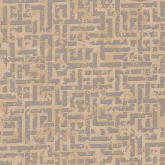  Geometrikus labirintusminta barna tónus arany és ezüst csillogó-csillámló mintafelület