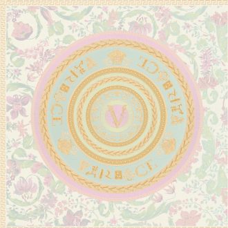   Luxus és a modernitás kavalkádja! Extravagáns körkörös mintázatú motívum krémfehér mentazöld halvány lila és arany tónus tapéta