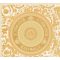 Luxus és a modernitás kavalkádja! Extravagáns körkörös mintázatú motívum krém óarany és fénylő bézs tónus tapéta