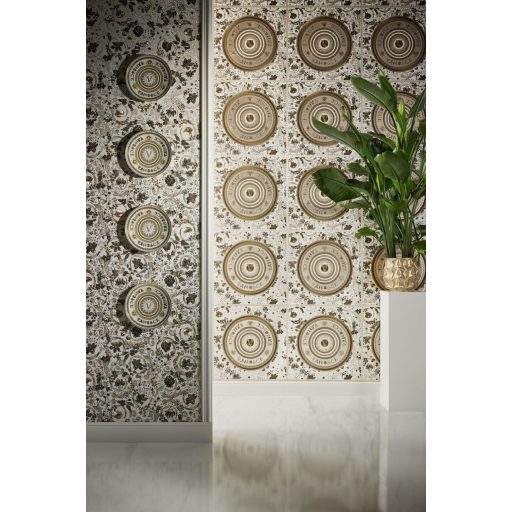 Virágok örök szépsége kifinomult barokk mintán taupe szürke bézs barna és krém tónus tapéta