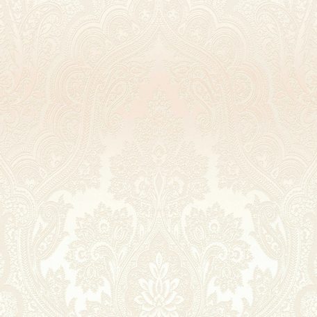 Nagyformátumú damaszt barokk díszítőminta bézs/szürkésbézs ezüst csillámló hatás tapéta