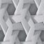 Mélységérzet felsőfokon - Háromdimenziós absztrakt geometrikus minta fehér szürke és antracit tónus tapéta