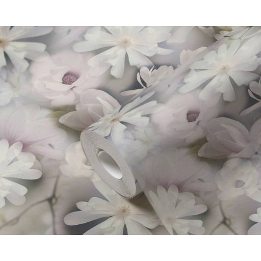 As-Creation PintWalls 38722-3 Natur Virágos álomszép akvarell festésű virágok fehér kék lila szürke zöld tapéta