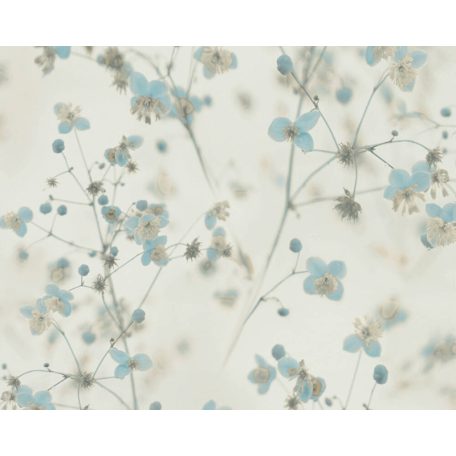 As-Creation PintWalls 38726-2 Natur Virágos álomszép akvarell áttűnő szárak levelek virágok krém szürke kék bézs tapéta
