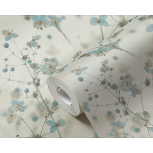 As-Creation PintWalls 38726-2 Natur Virágos álomszép akvarell áttűnő szárak levelek virágok krém szürke kék bézs tapéta
