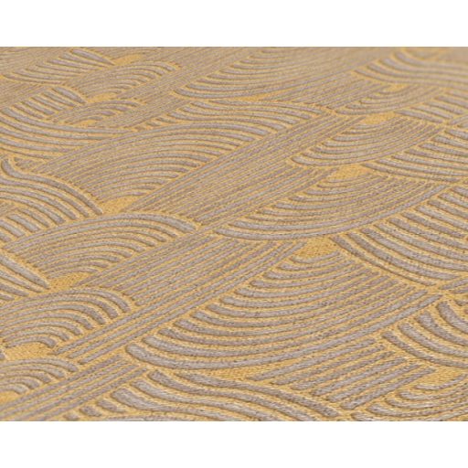 Art Deco játékos grafikai minta aranysárga bézs és ezüstszürke tónus tapéta