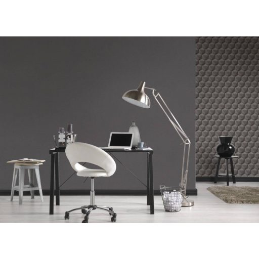 Textilhatású strukturált egyszínű minta sötétszürke tónus tapéta