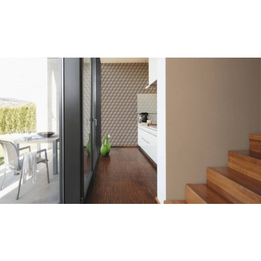 Textilhatású strukturált egyszínű minta világosbarna/sárgásbarna tónus tapéta