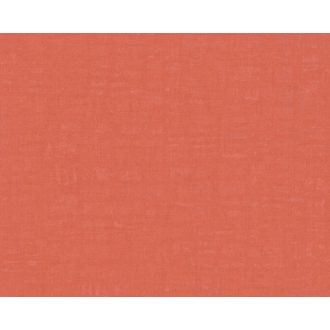   Finom textilstruktúrájú egyszínű minta piros/narancspiros tónus tapéta