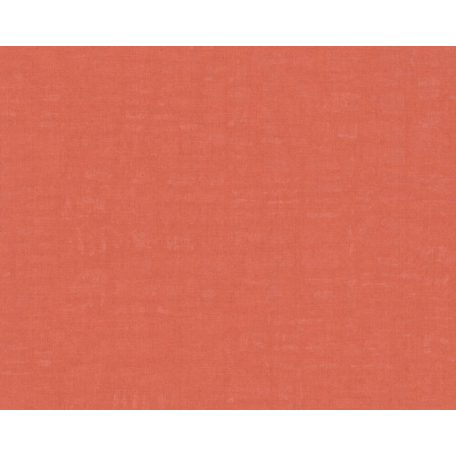 Finom textilstruktúrájú egyszínű minta piros/narancspiros tónus tapéta
