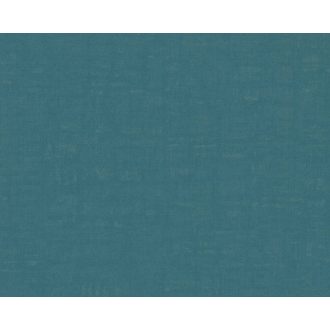   Finom textilstruktúrájú egyszínű minta petrol tónus tapéta