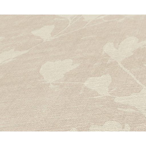 Stilizált virágok karcsú levélágakon szürke és krém/krémszürke tónus tapéta