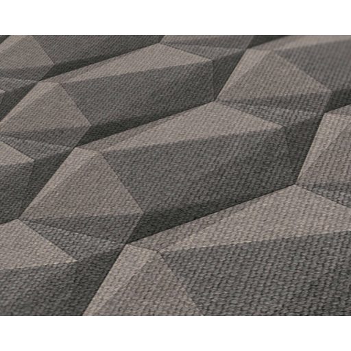 Intenzív háromdimenziós geometrikus minta bézs szürke szürkésbarna és fekete tónus tapéta