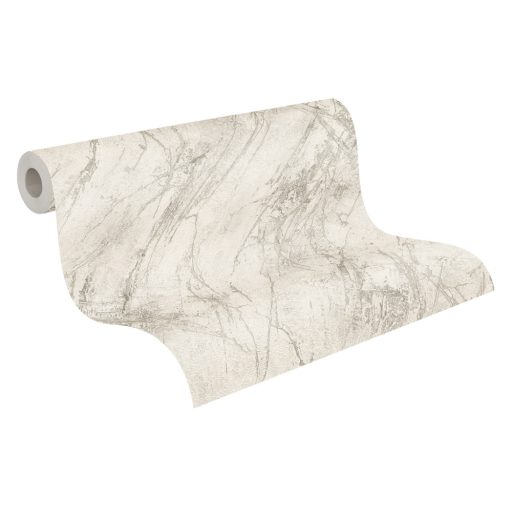 Művészi megjelenésű valósághű márványmintázat világosszürke és szürke tónusok finom fény tapéta