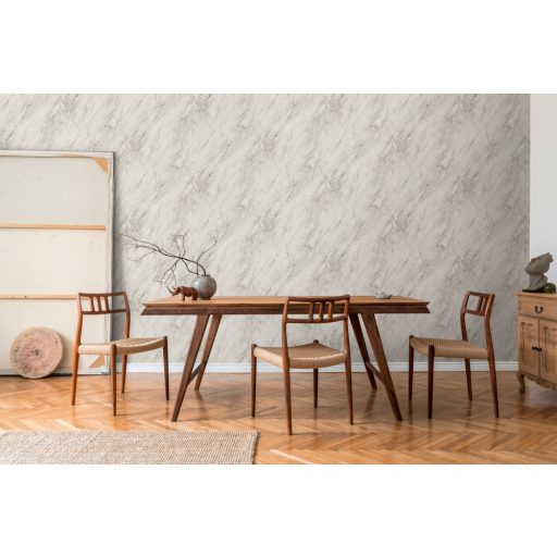 Művészi megjelenésű valósághű márványmintázat világosszürke és szürke tónusok finom fény tapéta