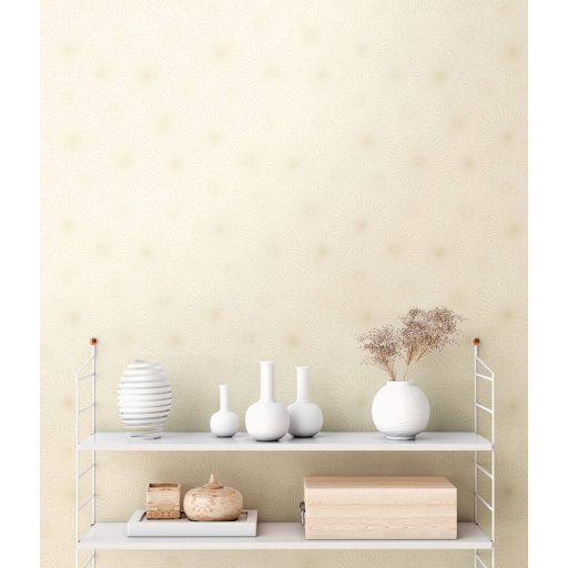 Valóságos tüzijáték - csillagokra emlékeztető absztrakt körminta krém bézs tónus finom mintafény tapéta