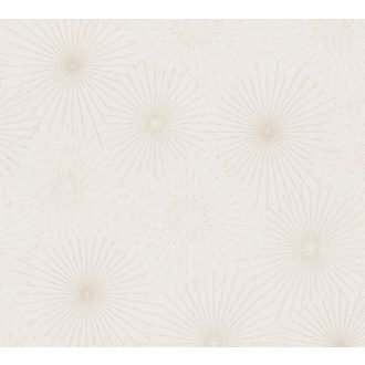   Valóságos tüzijáték - csillagokra emlékeztető absztrakt körminta krém/szürkéskrém ezüst finom mintafény tapéta