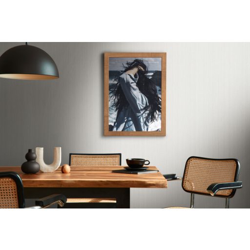 Textil hatású struktúrált finom vonalminta világosszürke ezüst finom mintafény tapéta