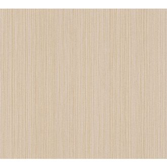   Textil hatású struktúrált finom vonalminta bézs és világosbarna arany finom mintafény tapéta