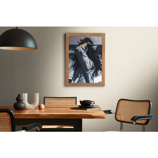 Textil hatású struktúrált finom vonalminta bézs tónus arany finom mintafény tapéta