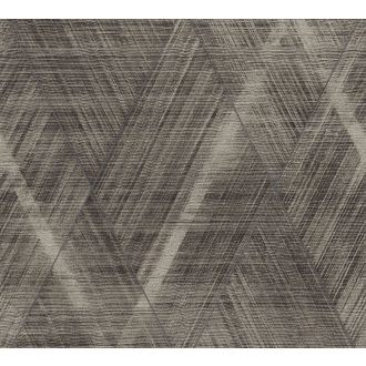   Izgalmas textúrájú nagyformátumú grafikus rombuszminta sötétszürke és antracit tónusok ezüst enyhe fény tapéta