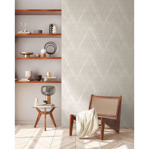 Izgalmas textúrájú nagyformátumú grafikus rombuszminta szürke és ezüst tónusok grafit enyhe fény tapéta