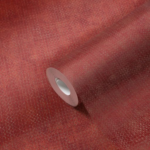 Apró rombuszok grafikus mintája piros/vörös tónusok arany enyhe mintafény tapéta