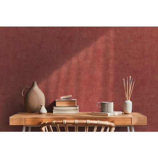 Apró rombuszok grafikus mintája piros/vörös tónusok arany enyhe mintafény tapéta