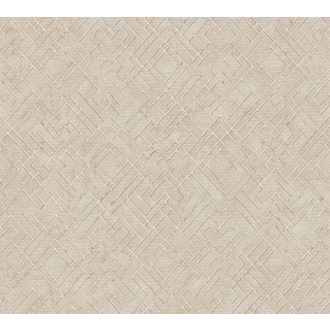   Intuitív és intenzív - Bécs által inspirált - grafikus design bézs szürkésbézs és fémes ezüst mintarajzolat tapéta