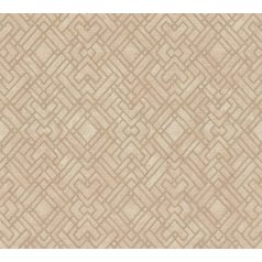   Intuitív és intenzív - Bécs által inspirált - grafikus design bézs aranysárga és fémes arany mintarajzolat tapéta