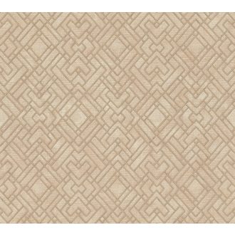   Intuitív és intenzív - Bécs által inspirált - grafikus design bézs aranysárga és fémes arany mintarajzolat tapéta