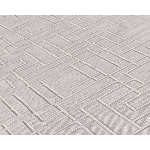 Intuitív és intenzív - Bécs által inspirált - grafikus design szürke/világosszürke és fémes ezüst mintarajzolat tapéta