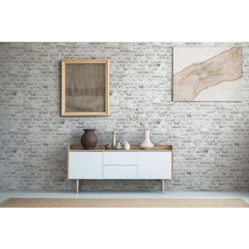 Autentikus kopott téglafal fehér világosszürke és szürke tónusok tapéta