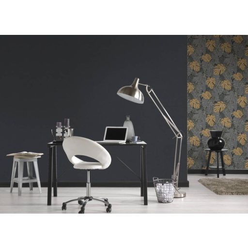 Természetes hatású textil struktúrájú minta antracit/fekete tónus tapéta