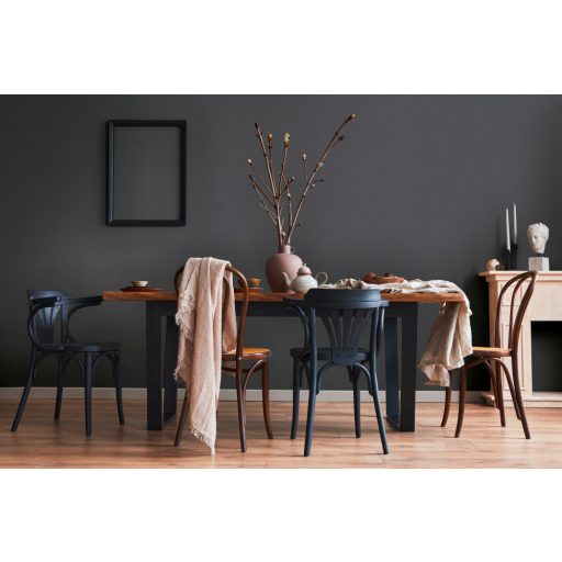 Természetes hatású textil struktúrájú minta antracit/fekete tónus tapéta